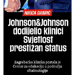 Johnson&Johnson dodijelio klinici Svjetlost prestižan status (Jutarnji list)